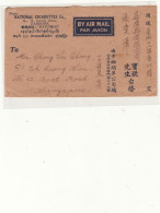 Burma / Airmail / Advertising / Postmarks / Tobacco / Singapore - Myanmar (Burma 1948-...)