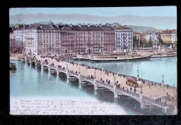 Cp, Suisse, GE, Genéve, Pont Et Quai Du Mont Blanc, Voyagée 1905, N° 8155 - Genève