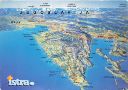 CARTES GÉOGRAPHIQUES - La Partie Nord-ouest De La Yougoslavie - La RS De Slovénie Et De Croatie - Carte Postale Récente - Cartes Géographiques