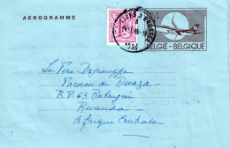 Belgique Aérogramme N°22 F Obl Brux 3 Vers Rwanda  J13 - Aerogramas