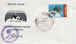 German-Everest-Lhotse Expedition Cover 1972 Nepal - Montañas