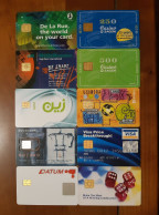 PETIT LOT DE 10 CARTES A PUCE SALON DEMONSTRATION T.B.E !!! - Tarjetas De Salones Y Demostraciones