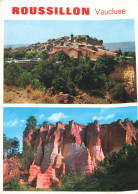 FRANCE - Roussillon - Le Village Surplombant Les Falaises Sang Et Or Des Carrières D'ocre - Carte Postale Récente - Andere & Zonder Classificatie