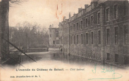 BELGIQUE - L'incendie Du Château De Beloeil - Côté Latéral  - Carte Postale Ancienne - Belöil