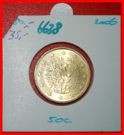 * ITALY (2002-2007): SAN MARINO  50 EURO CENTS 2006R UNCOMMON UNC MINT LUSTRE! IN HOLDER! · LOW START · NO RESERVE! - San Marino