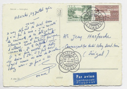 FINLAND SUOMI 5+40C CARTE CARD AVION HELSINSKI 30.7.1962 FESTIVAL TO SENEGAL - Covers & Documents