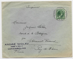 LUXEMBOURG 30C SEUL LETTRE COVER LUXEMBOURG 8.6.1929 TO FRANCE - 1921-27 Charlotte De Frente