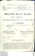 Billete De 3ª Clase - 1920 - Compañias De Los Ferrocarriles - Other & Unclassified