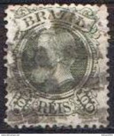 Brazil Used Stamp With Emperor Dom Pedro II 100R Type 1 - Gebruikt