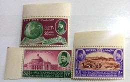 Egypt, Rare Mint Set Of 1950 With Margin ; , Mi-Nr. 276 - 278, Rare - Ungebraucht