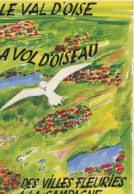 95000 02 01 - VAL D'OISE - A VOL D'OISEAU (Création Léon MAX) -  (3ème Festival De La Carte Postale Et Du Graphisme) - Deuil La Barre