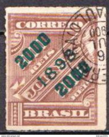 Brazil Used Overprinted Stamp From 1898 - Usados