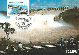 Brazil & Maximum Card, Central Hidroelectrica De ITAIPU, Foz Do Iguaçu 1983 (6868) - Autres