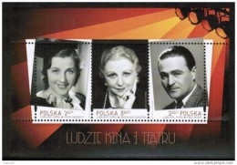 POLAND 2013, Mi 220 People Of Cinema And Theatre, Actors Mini SHEET MNH ** - Ungebraucht