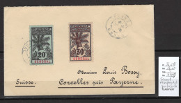 Senegal - Lettre Dakar Recommandée Pour La Suisse - Yvert 36 + 38 - PALMIERS - Lettres & Documents
