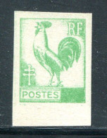 FRANCE- Coq D'Alger- Sans Valeur, Non Dentelé- Neuf Sans Charnière ** - Farbtests 1900-1944