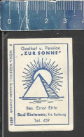 GASTHOF ZUR SONNE BAD RIETENAU KRS. BACKNANG (PYRAMID) - ALTES DEUTSCHES STREICHHOLZ ETIKETT - Zündholzschachteletiketten