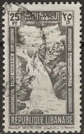 LEBANON 1945 Falls Of River Litani - 25p. - Brown FU - Lebanon