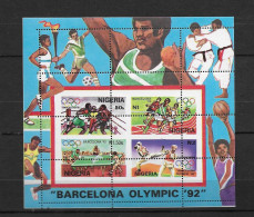 P6 Belle Variété Piquage Tennis De Table Tafel Tennis TischTennis Nigeria Neuf ** Barcelona 1992 Judo Basket-ball Boxe - Tischtennis