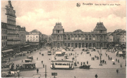 CPA Carte Postale Belgique Bruxelles Place Rogier Gare Du Nord  VM74392 - Squares