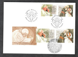 2020 FDC Mixed Slovak Joint Issue  Slowakei Poland 100th Pope Papst John Johannes Paul 2 - Joint Issues