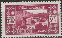 LEBANON 1939 Beit Ed-Din - 7p.50 - Red MH - Lebanon