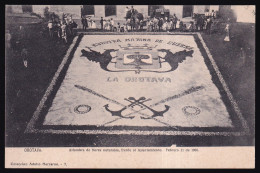 Orotava. *Alfombra De Flores Naturales Frente Al Ayuntamiento. Febrero 1905* Nueva. - Tenerife