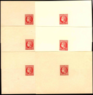 France épreuves Timbres D'usage Courant N°674 Cérès De Mazelin 6 épreuves En Rouge 60c/70c Non émis/80c/1f/1f20/1f50    - 1945-47 Ceres (Mazelin)