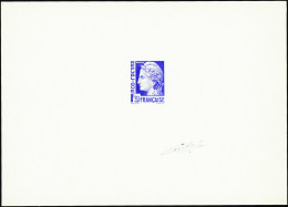France épreuves Timbres D'usage Courant N°679 1f50 Cérès De Mazelin Non émis épreuve En Bleu-violet Signée     - 1945-47 Ceres (Mazelin)