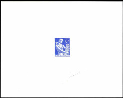 France épreuves Timbres D'usage Courant N°1115 8f Moissonneuse épreuve En Bleu Signée    - 1957-1959 Reaper