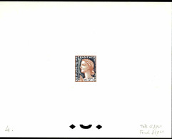 France épreuves Timbres D'usage Courant N°1263 .0,25 Marianne De Decaris épreuve En Noir Et Brun    - 1960 Marianne Of Decaris