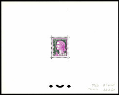 France épreuves Timbres D'usage Courant N°1263 .0,25 Marianne De Decaris épreuve Dentelée En Noir Et Rose    - 1960 Marianne Of Decaris