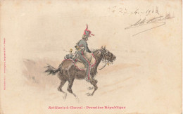 Militaria * Cpa Illustrateur BERGERET * Régiment Artillerie à Cheval * Première République - Régiments