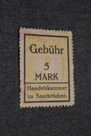 RARE,5 Mark Saarbrûcken,très Bel état Pour Collection - Dienstmarken