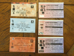 Vends 6 Billets Du Stade Toulousain 2006 Et 2007 - Rugby