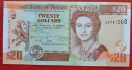 20 Dollars 2020. Belize  UNC Press - Belize