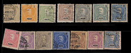 ZA0174a - MACAU Macao - STAMPS - Mundifil # 78/83   Used  - 14 Stamps - Usados