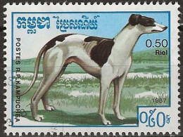 KAMPUCHEA 1987 Dogs - 50c. - Greyhound FU - Kampuchea