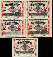 5 Notgeldscheine - Egenbüttel - Sehr Gut Erhalten - [11] Local Banknote Issues