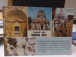 Cartolina Saluti Da Ragusa Ibla ,quartiere Medioevale Settecentesco ,chiesa S.Giorgio,via Capitano Bocchieri,La Rocca - Ragusa