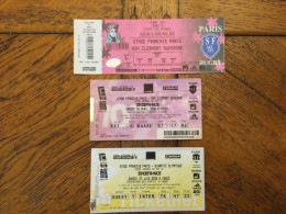 Vends 3 Billets Du Stade Français  2008, 2009 Et 2010 Avec Le Journal Du Match Contre Biarritz - Rugby