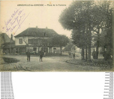 95 ARNOUVILLE-LES-GONESSE. Militaires Place De La Fontaine Devant L'Epicerie Et Vins 1917 - Arnouville Les Gonesses