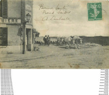 95 ARNOUVILLE-LES-GONESSE. Retour Des Champs Attelage Boeufs Et Moutons Devant La Buvette Au Cadran Vers 1914 - Arnouville Les Gonesses