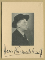 Hans Knappertsbusch (1888-1965) - German Conductor - Signed Photo - Stockholm 40s - COA - Cantanti E Musicisti