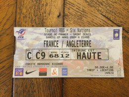 Vends Billet Du Match France Angleterre Du 27 Mars 2004 Tournoi Des 6 Nations - Rugby