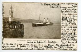ANGLETERRE FOLKESTONE Arrival Of Boulogne Boat écrite  Timbrée 1902       D01 2019 - Folkestone