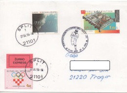 Croatia, Rugby, European Championship 1996, Croatia - Israel, Express Mail, Additional Charity Stamp - Rugby