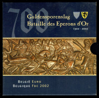 BELGIQUE/BELGÏE - Set Complet MINT - Fleurs De Coins - YEAR 2002 - Avec Médaille Comémorative "Bataille Eperons D'or". - Belgio