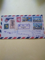Rare Reg Letter.destine Ecuador.1964.blenheim.yv 421/2.penguin.gull.yv 396.drawing.yv 387/4.flower.yv420 Road Safety. - Cartas & Documentos