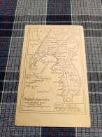 Korea Map Postcard,1900's China Chine Cina - Corée Du Sud